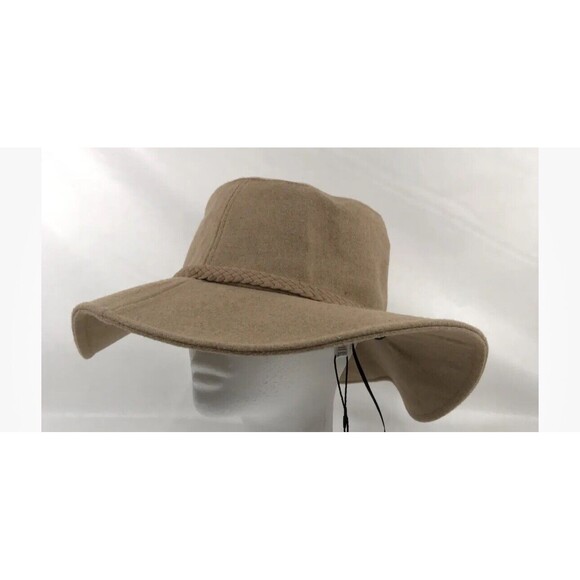 Anthro ASN Cowboy Sun Hat Tan Fedora Felt Sun‎ Beach Festival Boho Australia - Picture 1 of 11